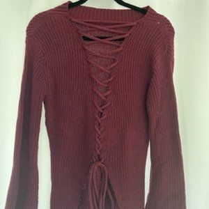 Small Burgundy Knit Sweater